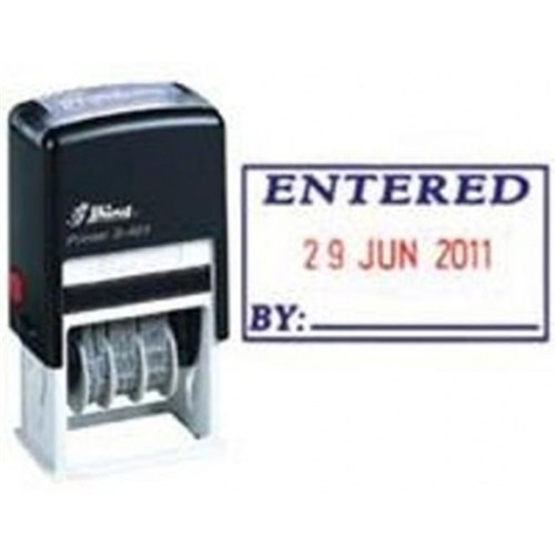Shiny Self Inking Date Stamp Entered
